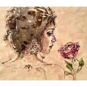 Moazzam Ali, Flower & Flower Series, 20 x 24 Inch, Watercolor on Paper, Figurative Painting, AC-MOZ-130